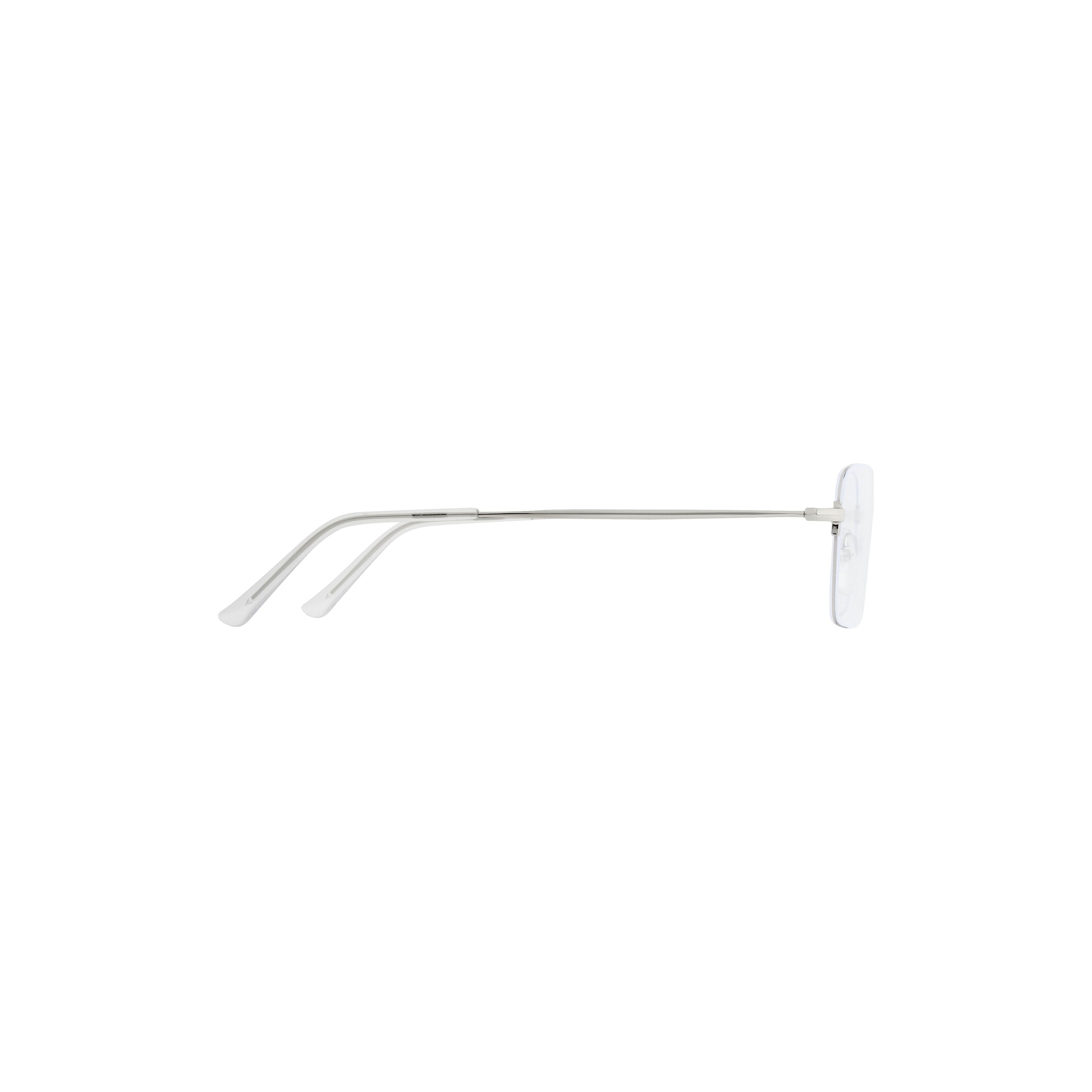 Invisible Rectangle Sunglasses in Silver - Image 6
